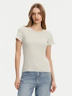 Koszulki i topy damskie - Pieces T-Shirt May 17154483 Szary Slim Fit - miniaturka - grafika 1