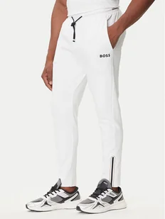 BOSS Spodnie dresowe Hicon 50542940 Biały Regular Fit - Spodnie sportowe męskie - miniaturka - grafika 1