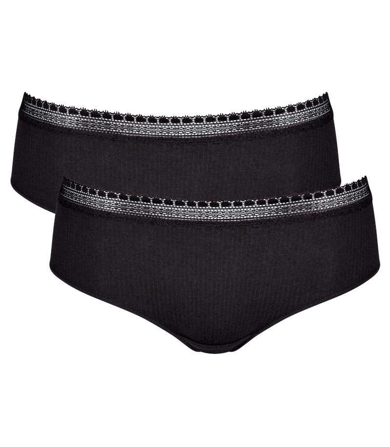 2 x Majtki damskie sloggi GO Ribbed Hipster C2P-M