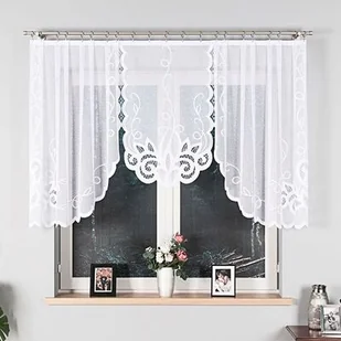 Firana żakardowa Ewelina 120 x 300 cm biały - Firany - miniaturka - grafika 1