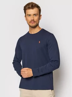Ralph Lauren Polo Longsleeve Classics 710671468024 Granatowy Slim Fit - Bluzy męskie - miniaturka - grafika 1