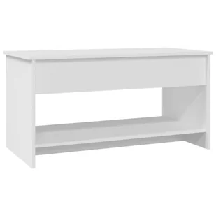 Lumarko Stolik kawowy, biały, 102x50x52,5 cm, materiał drewnopochodny - Ławy i stoliki kawowe - miniaturka - grafika 7
