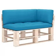 Poduszki ogrodowe - vidaXL Poduszki na sofę z palet, 3 szt., niebieskie - miniaturka - grafika 1
