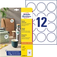 Etykiety do drukarek - Avery Zweckform Etykiety papierowe 60mm okrągłe ZWECKFORM usuwalne białe 10 ark 120 etykiet /6226REV-10/ ZW700 - miniaturka - grafika 1