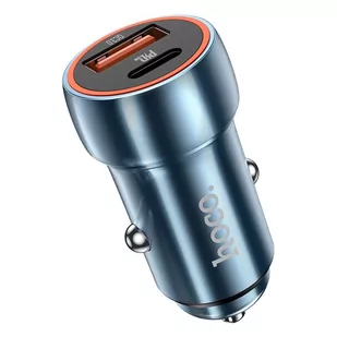 HOCO ładowarka samochodowa Typ C + USB QC 3.0 Power Delivery 20W Z46A niebieska - Akcesoria do smartwatchy - miniaturka - grafika 1