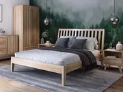 Łóżka - Łóżko drewniane bukowe 180x200 Beskid 01 buk naturalny - miniaturka - grafika 1