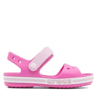 Buty dla dziewczynek - Sandały Crocs BAYABAND SANDAL K 205400-6QQ Różowy - miniaturka - grafika 1