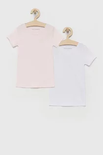 Koszulki dla dziewczynek - United Colors of Benetton t-shirt dziecięcy (2-pack) kolor różowy - grafika 1