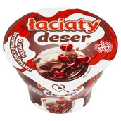 Desery mleczne - Łaciaty Deser o smaku brownie z wiśniami 170 g - miniaturka - grafika 1