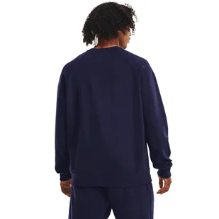 Bluza męska UNDER ARMOUR Sportowa Rival Fleece Crew Granatowa - Bluzy męskie - miniaturka - grafika 4