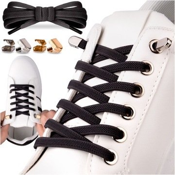 Sznurówki do butów płaskie bez wiązania