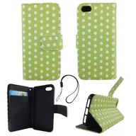 Etui i futerały do telefonów - Etui na telefon komórkowy Etui na telefon komórkowy Apple iPhone 5 / 5s / SE Polka Dot Green White - miniaturka - grafika 1