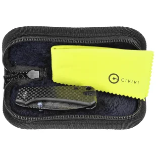 Nóż składany Civivi Baby Banter Twill Carbon Fiber overlay on Black G10, Black Hand Rubbed Damascus by Ben Petersen (C19068S-DS1) - Noże - miniaturka - grafika 8