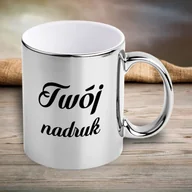 Kubki - Kubek platerowany z Twoim nadrukiem - srebrny - miniaturka - grafika 1