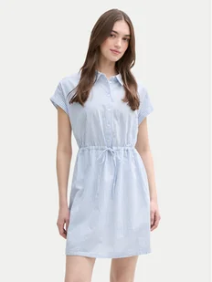 Tom Tailor Denim Sukienka koszulowa 1045766 Niebieski Regular Fit - Sukienki - miniaturka - grafika 1