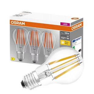 Osram żarówka filament LED E27 Base 11W 3 szt. - Żarówki LED - miniaturka - grafika 1