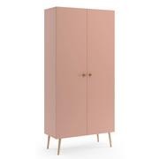 Szafy - Różowa szafa z półkami w stylu skandynawskim - Tida 10X - miniaturka - grafika 1