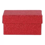 Pudełka i szkatułki - Małe pudełko prezentowe 11x7,5x5,5 cm - Czerwone - miniaturka - grafika 1