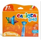 Przybory szkolne - Carioca Flamastry Misiaki 6 kolorów bls - miniaturka - grafika 1