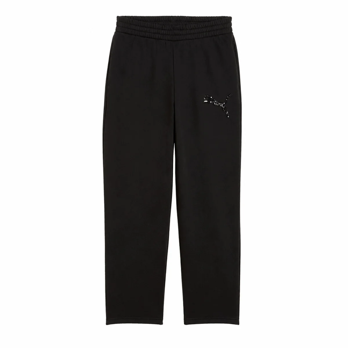 Spodnie Dresowe Damskie PUMA Szeroka Nogawka Cekinowe Logo 694578 01 r. XL