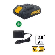 Akumulatory do elektronarzędzi - Zestaw startowy akumulator Li-ion 2.0 Ah i ładowarka 0,3 A NUTOOL - miniaturka - grafika 1