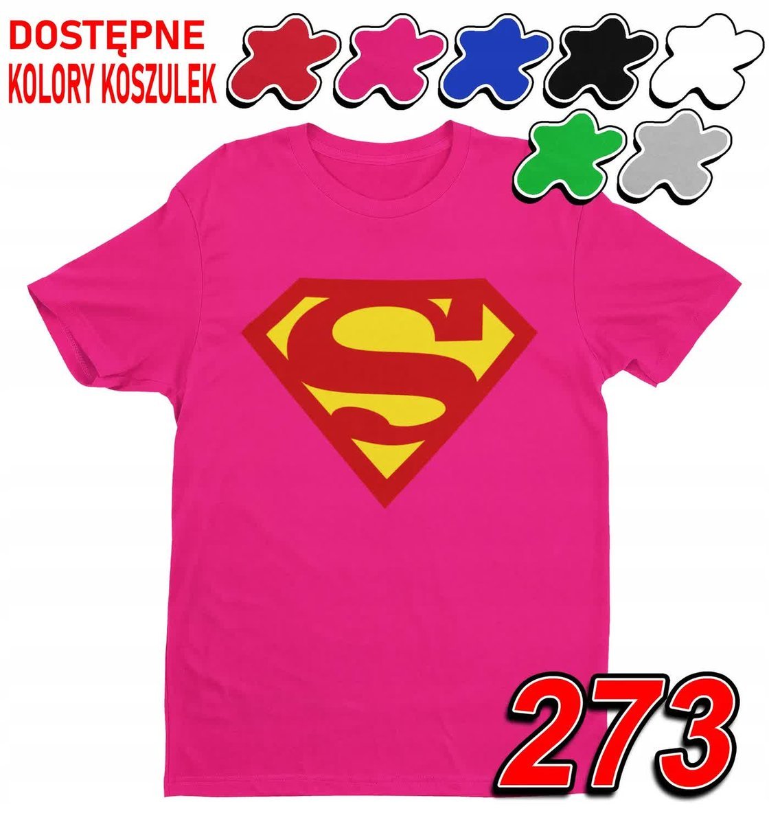 Dziecięca Koszulka T-Shirt Z Nadrukiem Avengers Superman Dc -M 134-140