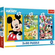 Puzzle - Puzzle, Trefl, Ekipa Myszki Miki, 3x80 el. - miniaturka - grafika 1