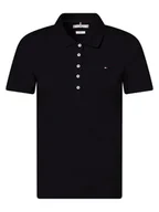 Koszulki i topy damskie - Tommy Hilfiger - Damska koszulka polo, niebieski - miniaturka - grafika 1