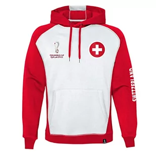 FIFA Męska bluza z kapturem Official World Cup 2022, męska, Szwajcaria, duża, czerwona, czerwony, L - Bluzy męskie - miniaturka - grafika 1