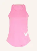 Bluzki damskie - Nike Top Do Biegania Tempo pink - miniaturka - grafika 1
