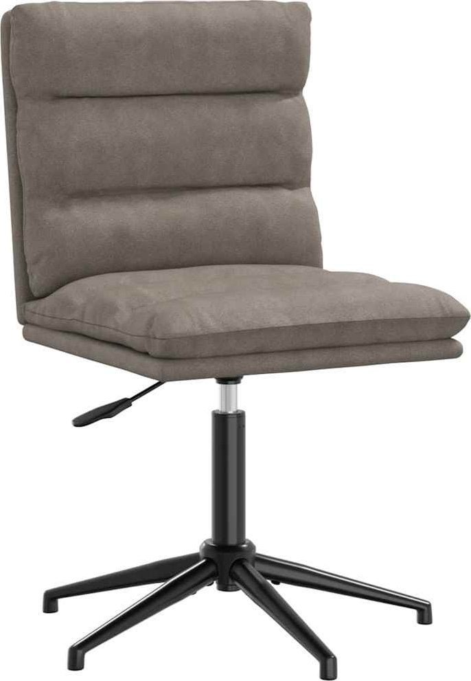 vidaXL Krzesło stołowe, szare, sztuczna skóra