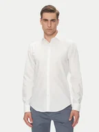 Koszule męskie - Calvin Klein Koszula LV019EU017 Biały Slim Fit - miniaturka - grafika 1