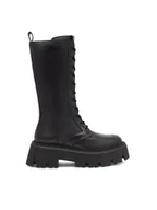 Kozaki damskie - Badura Kozaki LIZBONA-23FW12 Czarny - miniaturka - grafika 1