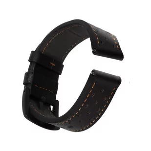 Bransoletka do zegarka Galaxy Watch 4 Regulowany skórzany pasek z czarną klamrą - Akcesoria do smartwatchy - miniaturka - grafika 1