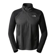 Bluzy sportowe męskie - Bluza The North Face 1/4 Zip Run Fleece 0A7SXPKT01 - czarna - miniaturka - grafika 1