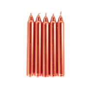 Świece - Metaliczne świece stołowe z parafiny, 10 cm - miniaturka - grafika 1