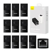Adaptery i przejściówki - Złączka sieciowa Baseus, 10 sztuk, AirJoy series (czarny) - miniaturka - grafika 1