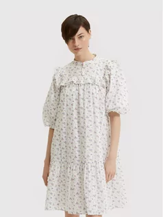 Sukienki - Selected Sukienka letnia Susy 16084565 Biały Loose Fit - grafika 1