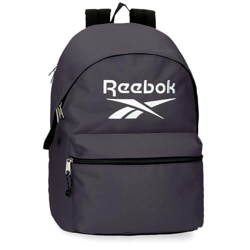 Reebok Boston Plecak Szkolny Dwukomorowy Możliwość dostosowania do laptopa 15,6 cala Szary 31x45x15 cm Poliester by Joumma Bags, Szary, 31x44x17.5 cms, dwukomorowy plecak na laptopa