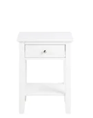 Szafki nocne - Szafka nocna Linnea, szafka nocna biała, szafka nocna drewniana - miniaturka - grafika 1