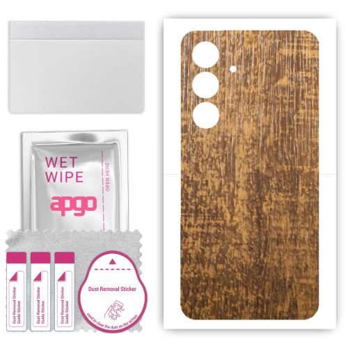 folia naklejka skórka strukturalna na TYŁ do Samsung Galaxy F15 5G - Drewno Dąb Stary - apgo SKINS