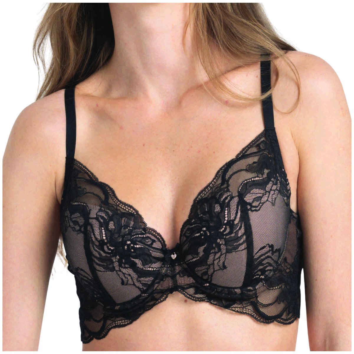 Biustonosz usztywniany koronka półgorset zmysłowy Samanta Mystery A332 85D