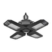 Oświetlenie warsztatowe - Virone Lampa warsztatowa Syriusz czarna E27 4 x LED - miniaturka - grafika 1