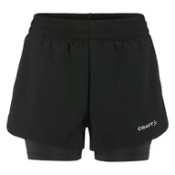 Spodenki damskie - Damskie Spodenki CRAFT ADV ESSENCE 2-IN-1 SHORTS 2 W 1915946-999000 – Czarny - miniaturka - grafika 1