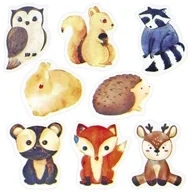 Szkolne artykuły papiernicze - Naklejki papierowe na taśmie Zwierzęta 500szt - miniaturka - grafika 1