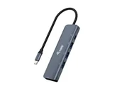 Huby USB - Equip 133487 huby i koncentratory USB 3.2 Gen 1 (3.1 Gen 1) Type-C 5000 Mbit/s Czarny, Szary - miniaturka - grafika 1