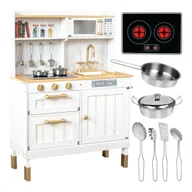 Zabawki AGD - Kuchnia drewniana dla dzieci interaktywna z akcesoriami - miniaturka - grafika 1