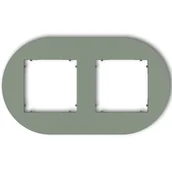 Klawisze i ramki - Ramka podwójna okrągła Karlik MINI - szałwiowy - miniaturka - grafika 1