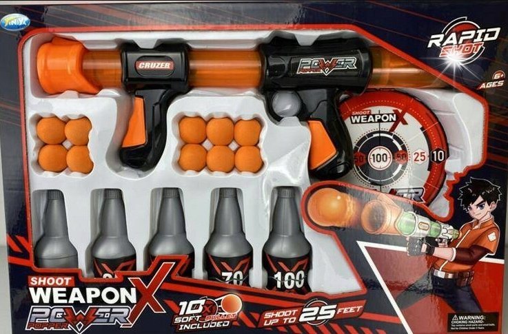 Zestaw Pistolet Na Kulki Piankowe Z Akcesoriami Mega Karabin Broń Lekka