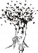 Naklejki na ścianę - Naklejka drzewko szczęścia ptaszki Drzewo życia, 120x87 cm - miniaturka - grafika 1